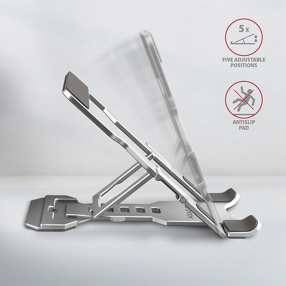 Picture of Picture of Soporte Mesa AXAGON STND-M Ajustable para Smartphone/Tablet Plata