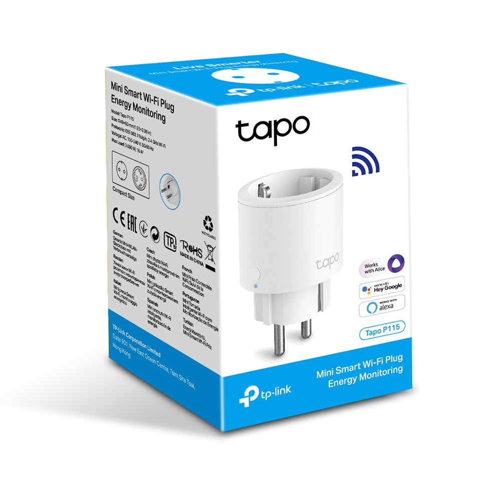 Picture of Picture of Tomas Inteligente TP-Link Tapo P115 Mini Smart Mon. de Consumo de Energia