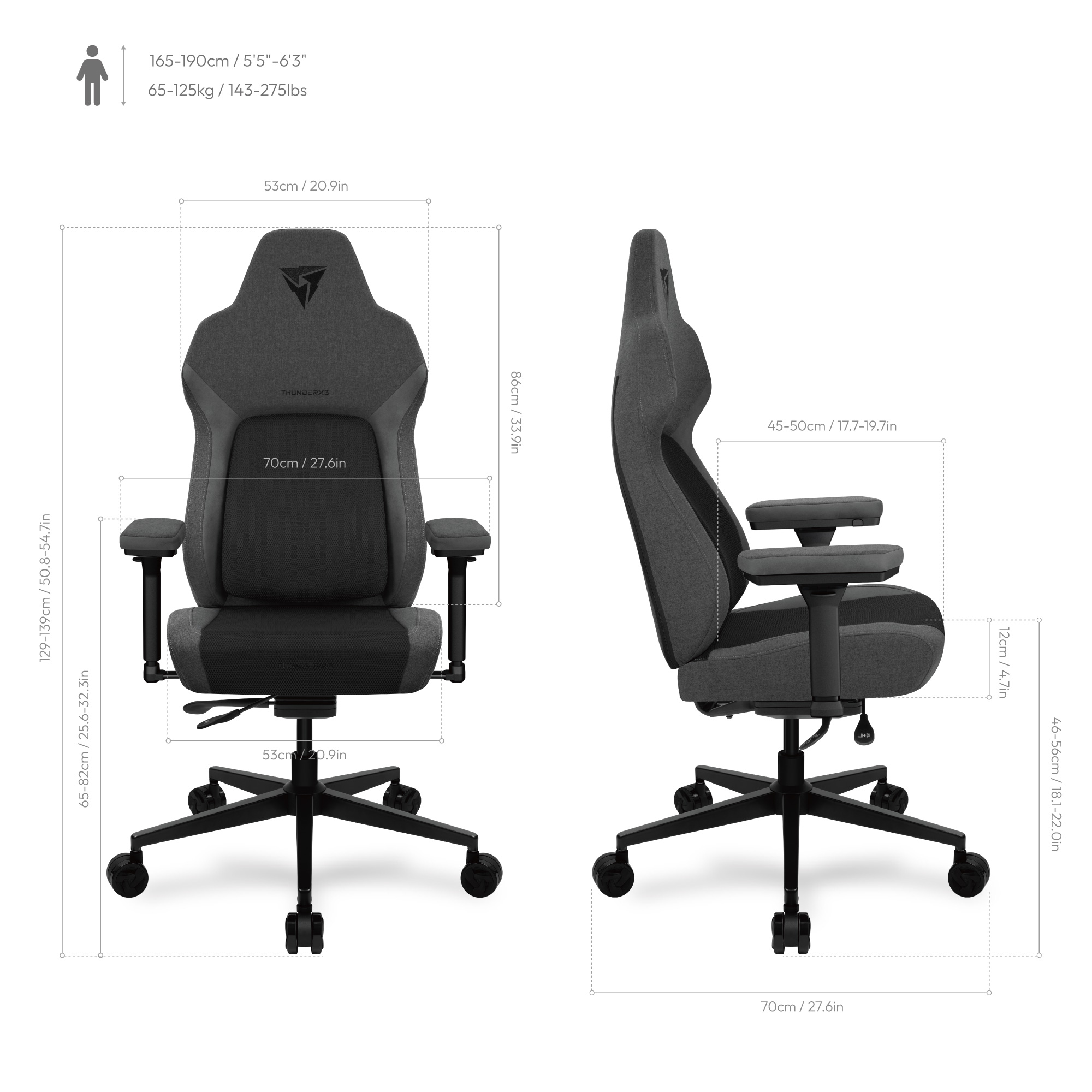 ThunderX3 - Silla Gaming ThunderX3 Core Smart Mesh Black