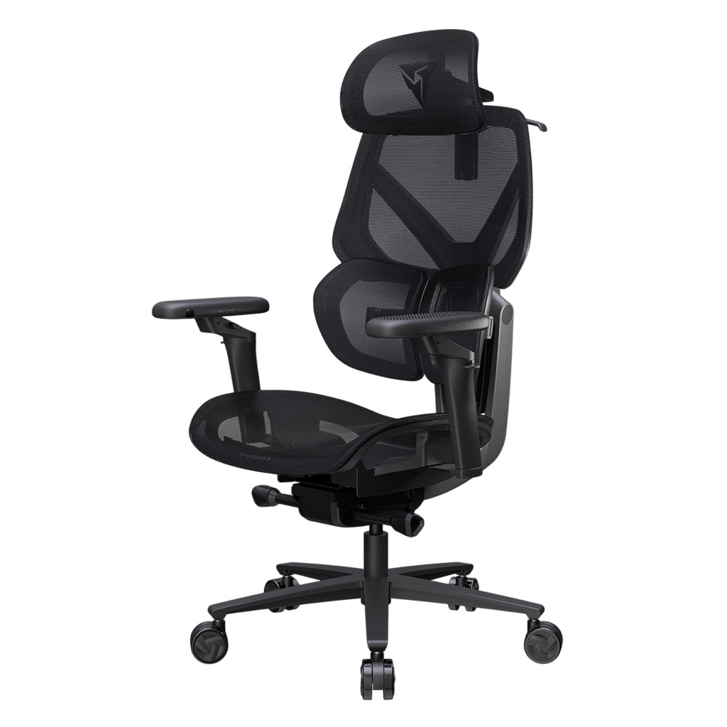 ThunderX3 - Silla Gaming Ergonomica ThunderX3 FLEX Pro, Apoio lombar 360 graus - Mesh Black