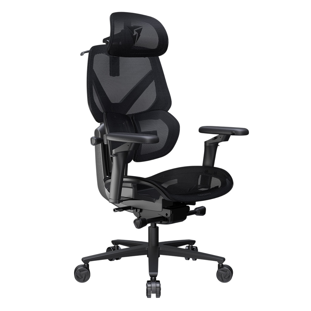 ThunderX3 - Silla Gaming Ergonomica ThunderX3 FLEX Pro, Apoio lombar 360 graus - Mesh Black