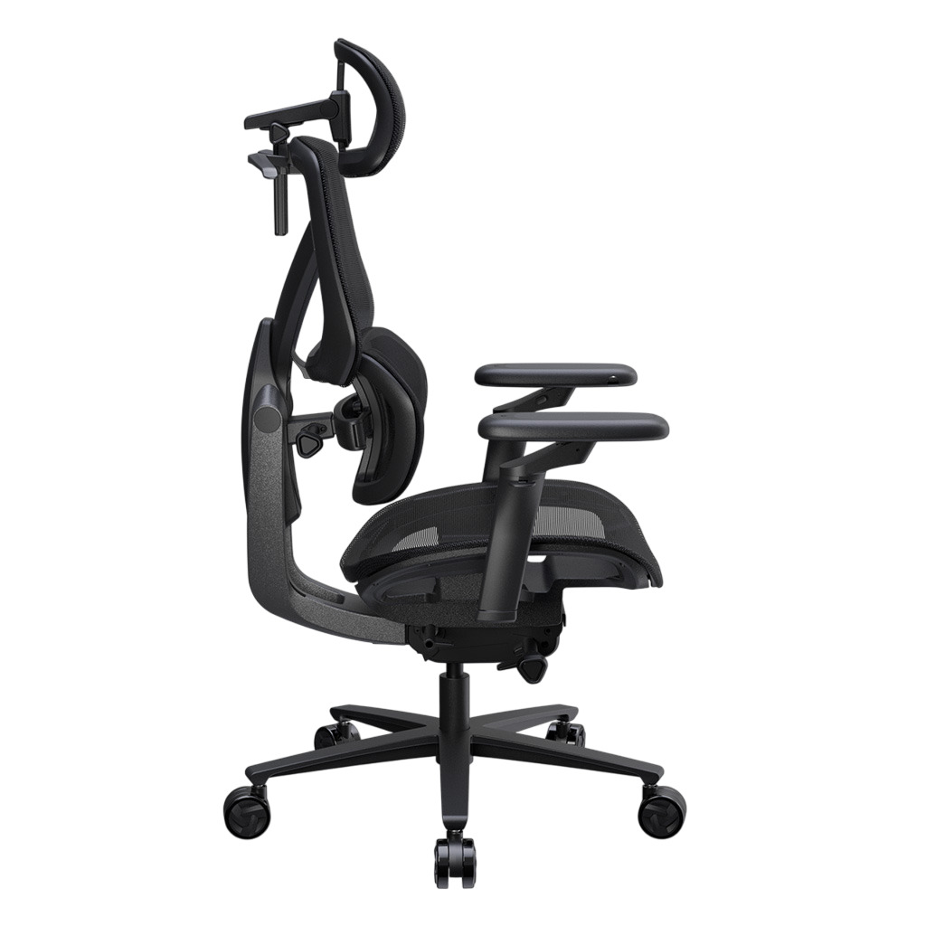ThunderX3 - Silla Gaming Ergonomica ThunderX3 FLEX Pro, Apoio lombar 360 graus - Mesh Black