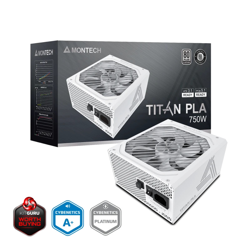 Picture of Picture of Fuente Montech Titan PLA 750W 80 Plus Platinum PCIE5 (Cybenetics Platinum)