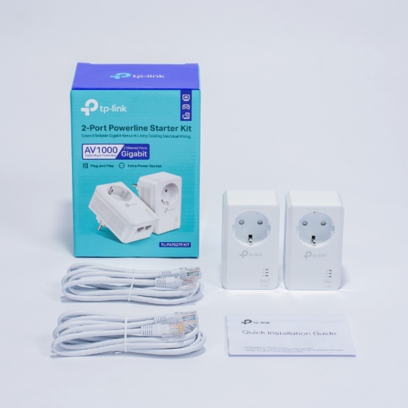 Picture of Picture of Repetidor TP-Link AV1000 TL-PA7027P Kit 2-Port Gigabit Passthrygh Repetidor Starter Kit