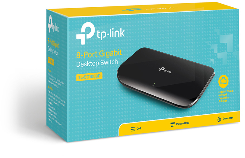 TP-Link - Switch TP-Link TL-SG1008D 8 Portas Gigabit Plástico