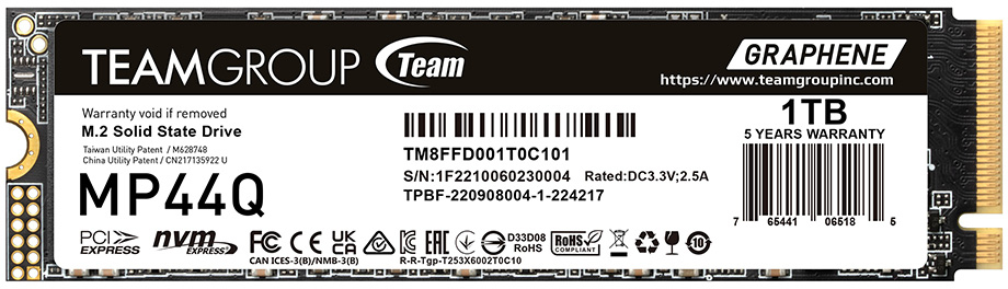 Picture of Picture of SSD Team Group MP44Q 1TB Gen4 M.2 NVMe (7400/6500MB/s)