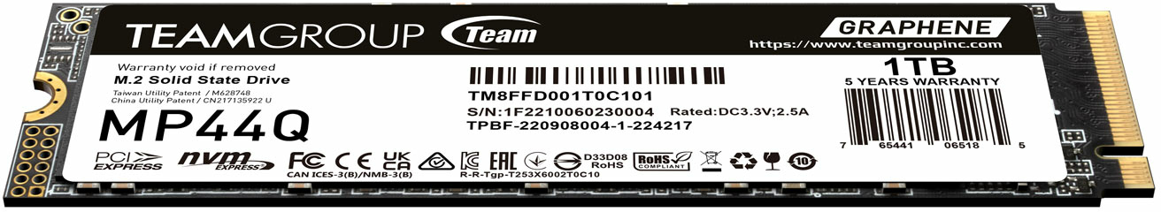 Picture of Picture of SSD Team Group MP44Q 1TB Gen4 M.2 NVMe (7400/6500MB/s)