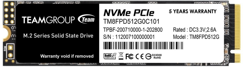 Picture of Picture of SSD Team Group MP33 PRO 512GB M.2 NVMe (2400/2100MB/s)