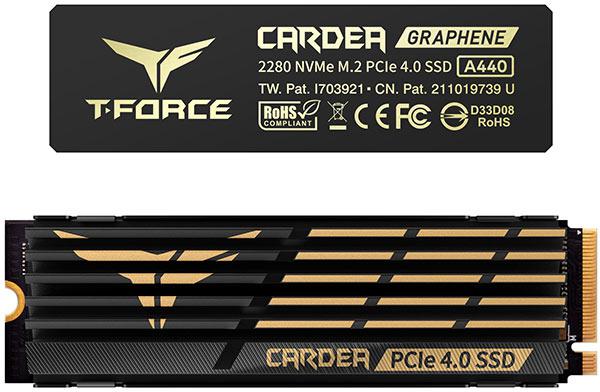 Team Group - SSD Team Group T-Force Cardea A440 HS 1TB Gen4 M.2 NVMe (7000/5500MB/s)