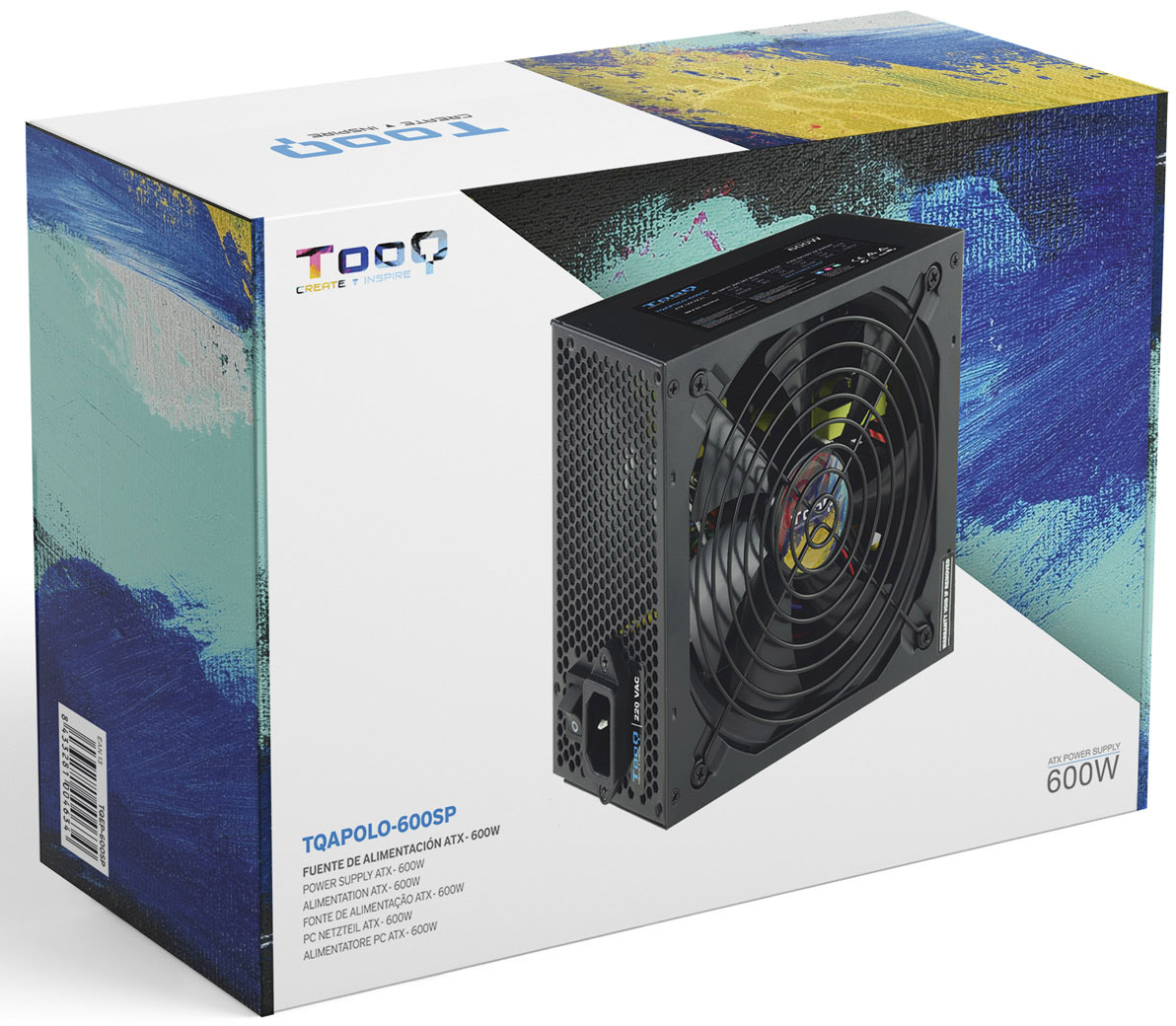 Tooq - Fuente Alimentación Tooq 600W PFC Activo