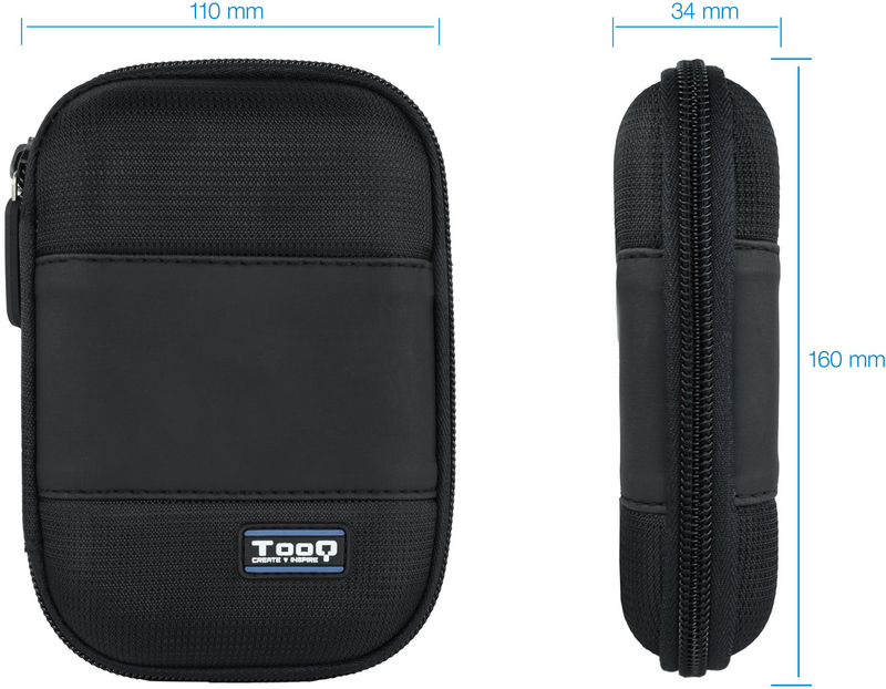 Picture of Picture of Caja Protectora Tooq Discos 2.5" Negro