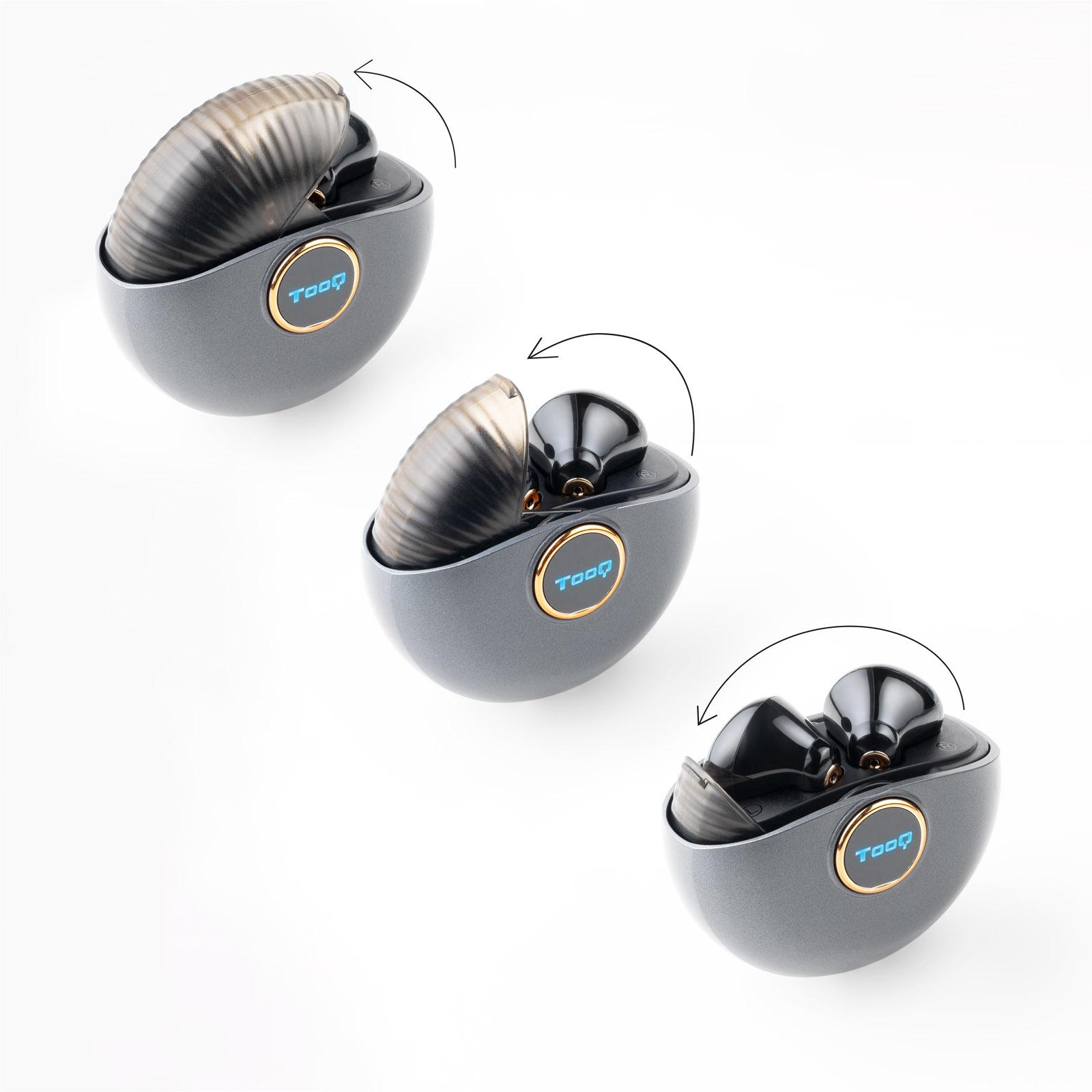Picture of Picture of Auriculares Inalámbricos Bluetooth Tooq SNAIL Gris/Negro