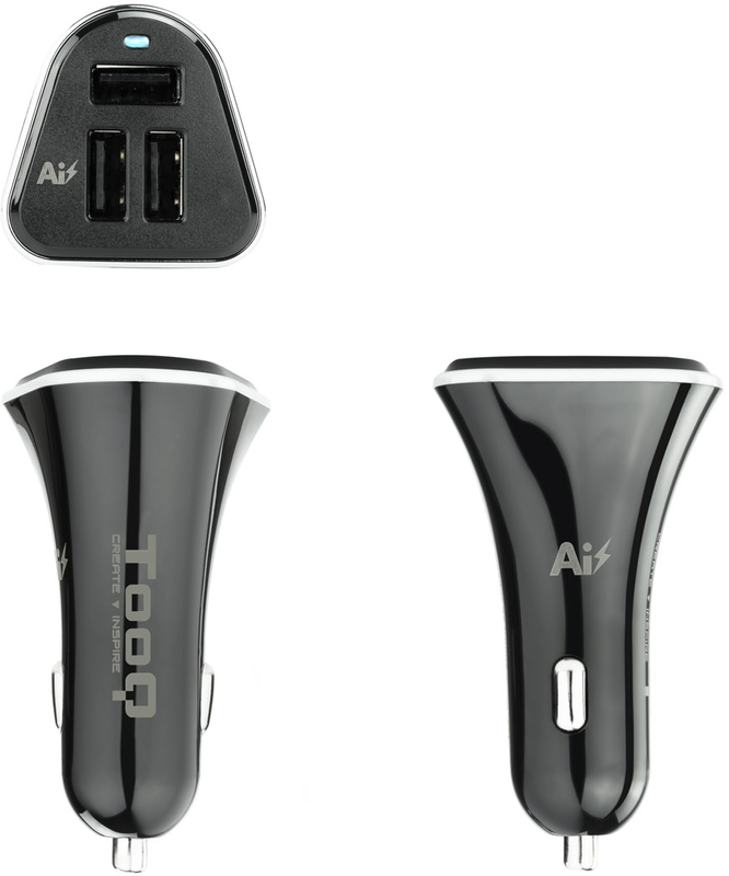 Picture of Picture of Cargador de Isqueiro Tooq 3x USB 5V/5.2A Negro