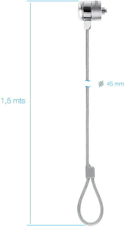 Tooq - Candado Antirrobo Tooq con Llave 1,50 metros