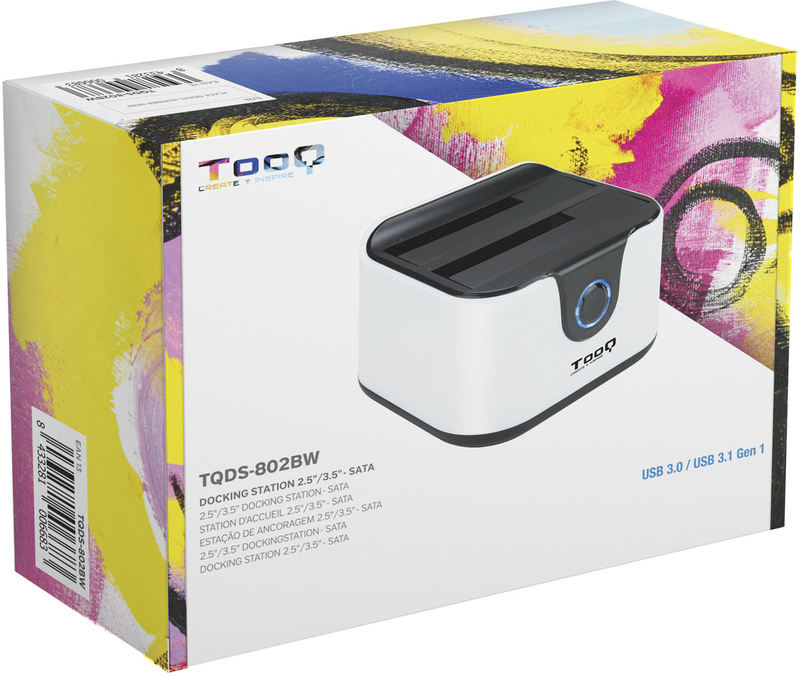 Tooq - Dock Tooq para 2x SATA 2.5/3.5 OTB - USB 3.0 Blanco