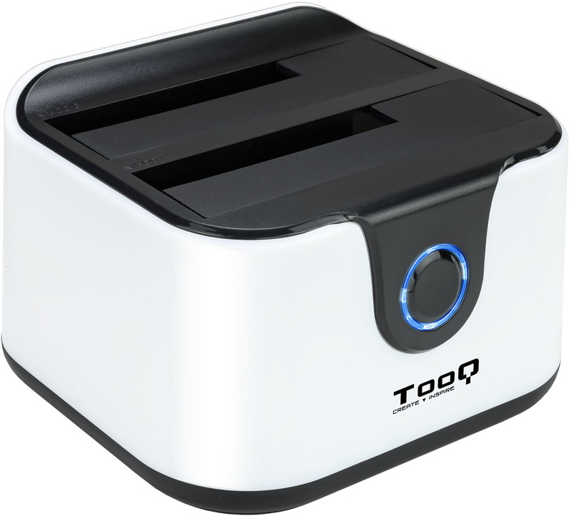 Picture of Picture of Dock Tooq para 2x SATA 2.5/3.5 OTB - USB 3.0 Blanco