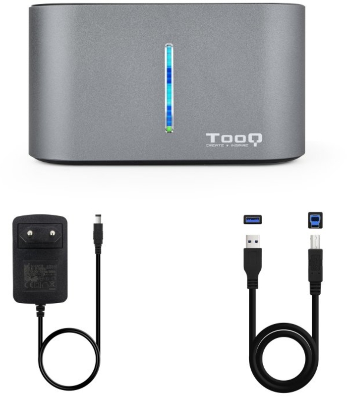 Tooq - Dock Tooq para 2x SATA 2.5/3.5 OTB - USB 3.1 Gen 1