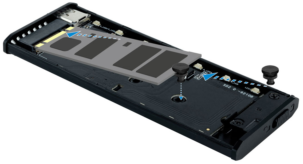 Tooq - Caja Externa SSD Tooq M.2 NGFF/NVMe SSD - USB 3.1 Gen 2 USB-A RGB