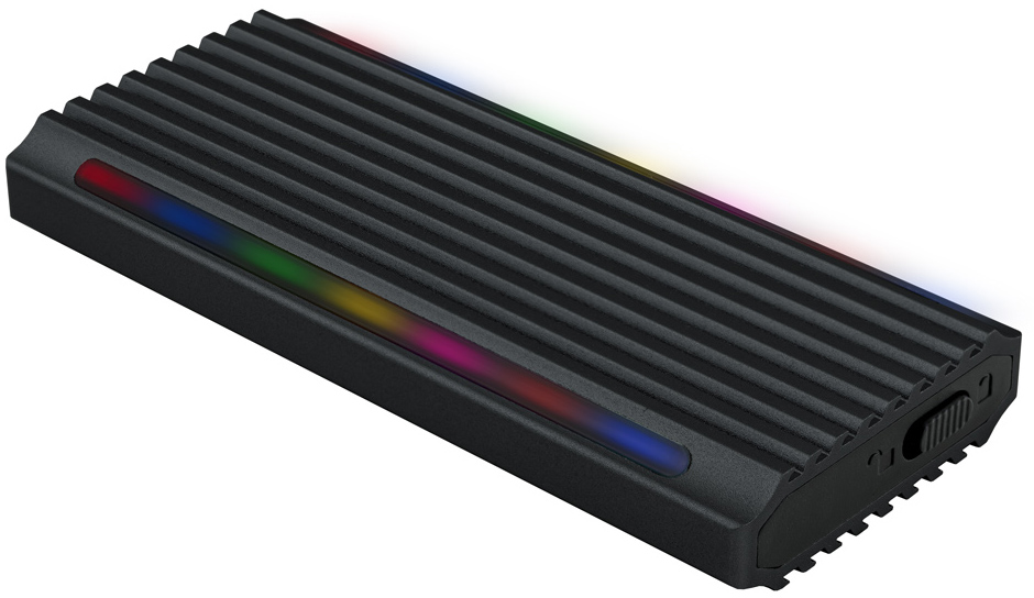 Picture of Picture of Caja Externa SSD Tooq M.2 NGFF/NVMe SSD - USB 3.1 Gen 2 USB-C RGB