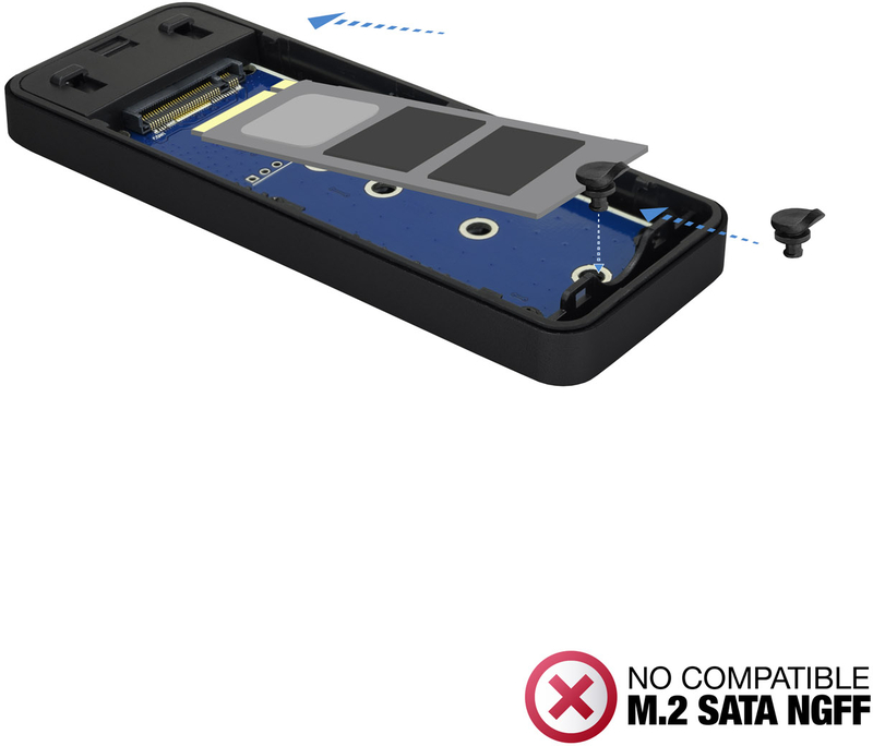 Tooq - Caja Externa SSD Tooq M.2 NVME - USB 3.1 Gen 2 Negro