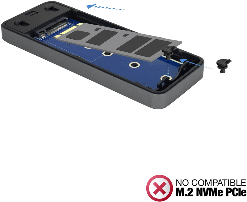 Tooq - Caja Externa SSD Tooq M.2 NGFF - USB 3.1 Gen 1 Gris