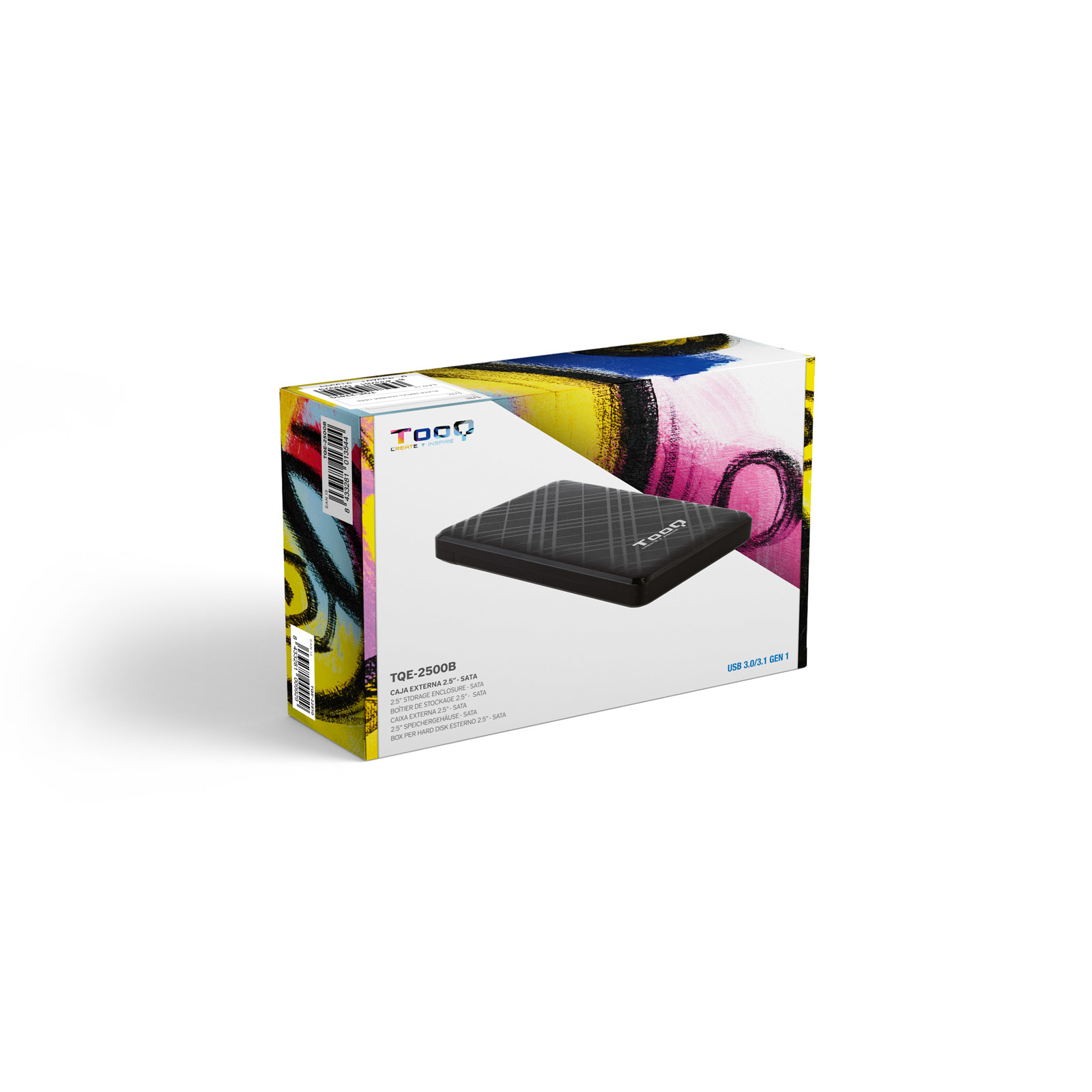 Tooq - Tooq Caja SSD 2.5" SATA USB3.1 Gen 1 Negro