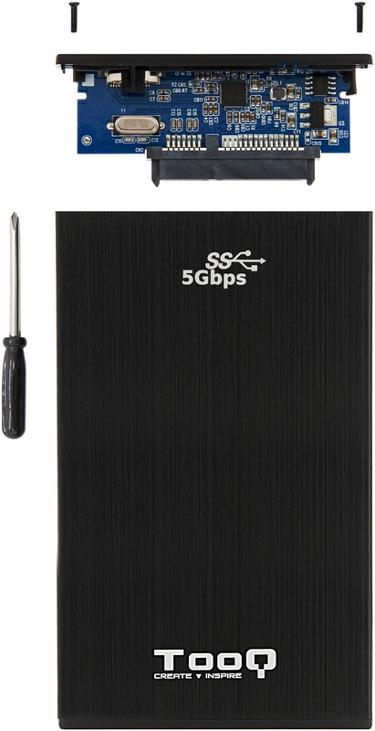 Tooq - Caja Externa HDD Tooq 2.5" SATA (9mm) - USB 3.0 Negro