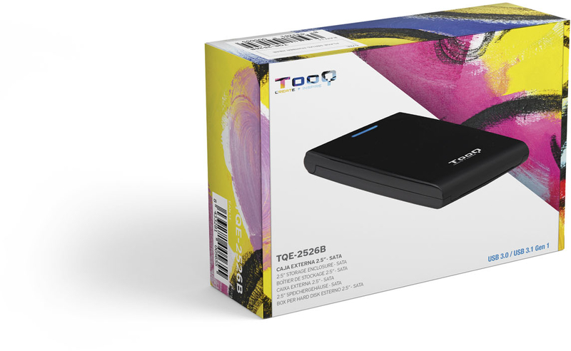 Tooq - Caja Externa HDD Tooq 2.5" SATA (9,5mm) Tool Less - USB 3.0 / 2.0 Negro