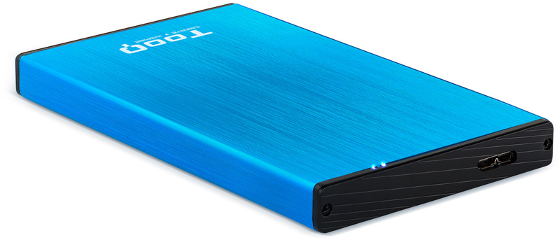 Picture of Picture of Caja Externa HDD Tooq 2.5" SATA (9,5mm) - USB 3.0/3.1 Gen 1 Azul Metalizado
