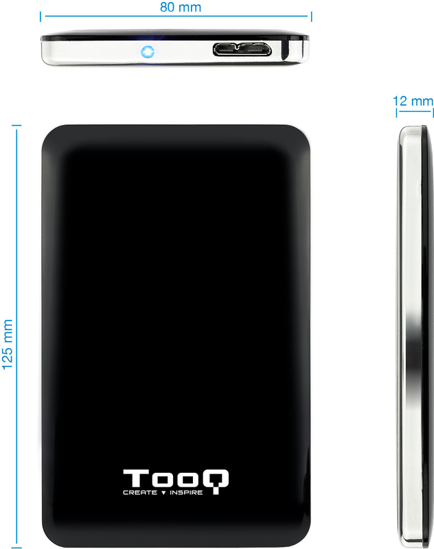 Tooq - Caja Externa HDD Tooq 2.5" SATA (7mm) UASP - USB 3.0 Negro