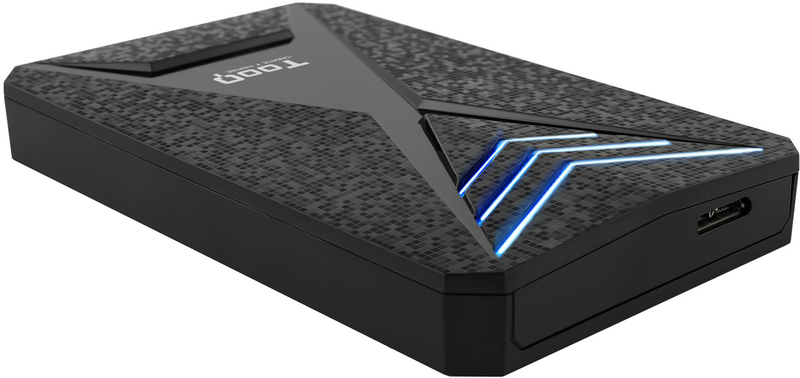 Tooq - Caja Externa HDD Gaming Tooq 2.5" SATA (9,5mm) - USB 3.0 / 3.1 Gen 1 Negro LED Azul