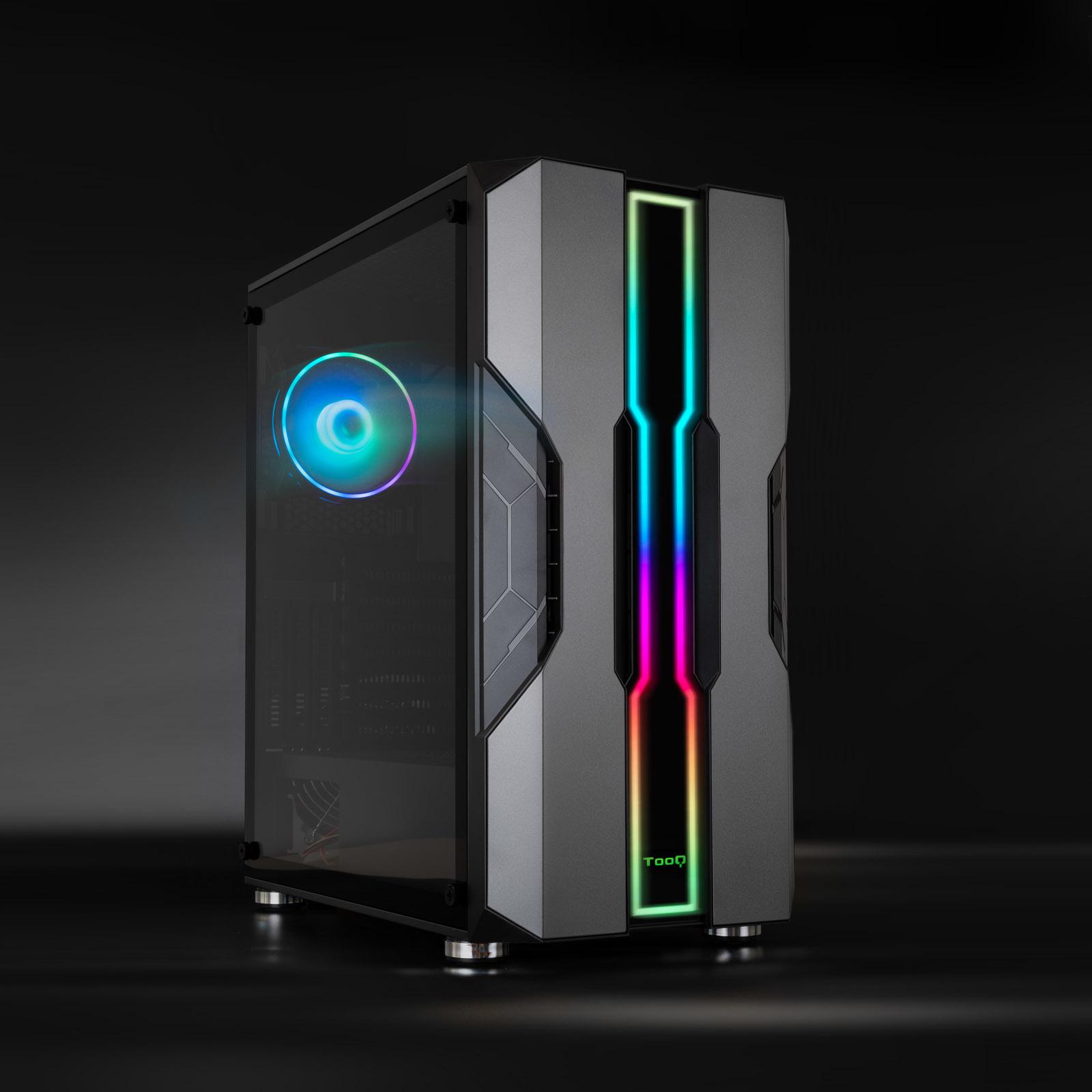Picture of Picture of Caja E-ATX Tooq NIGHTCITY ARGB c/ Cristal Templado Negra