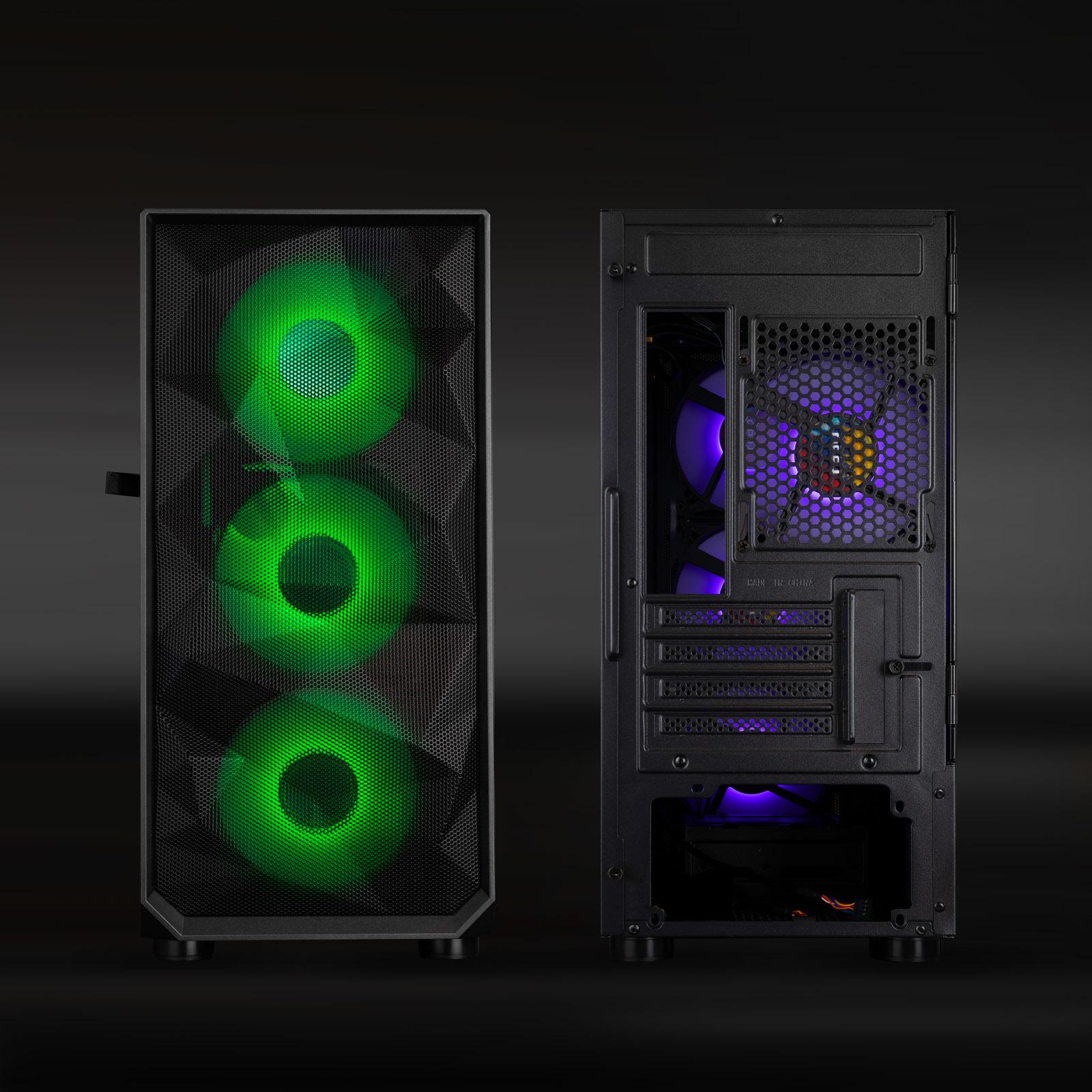 Tooq - Caja Micro-ATX Tooq SEIZURE Mesh ARGB c/ Cristal Templado Negra