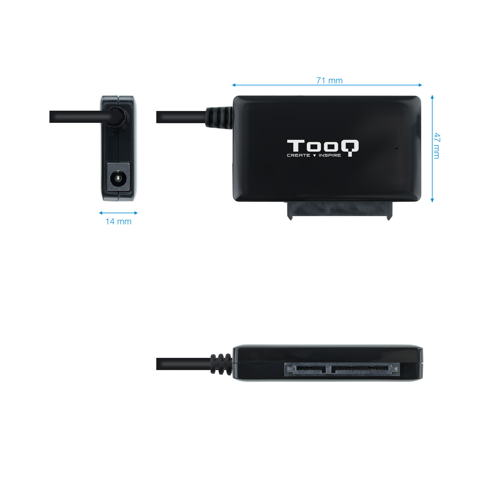 Tooq - Adaptador Tooq USB 3.0 USB-A - SATA HDD/SSD 2.5" / 3.5"