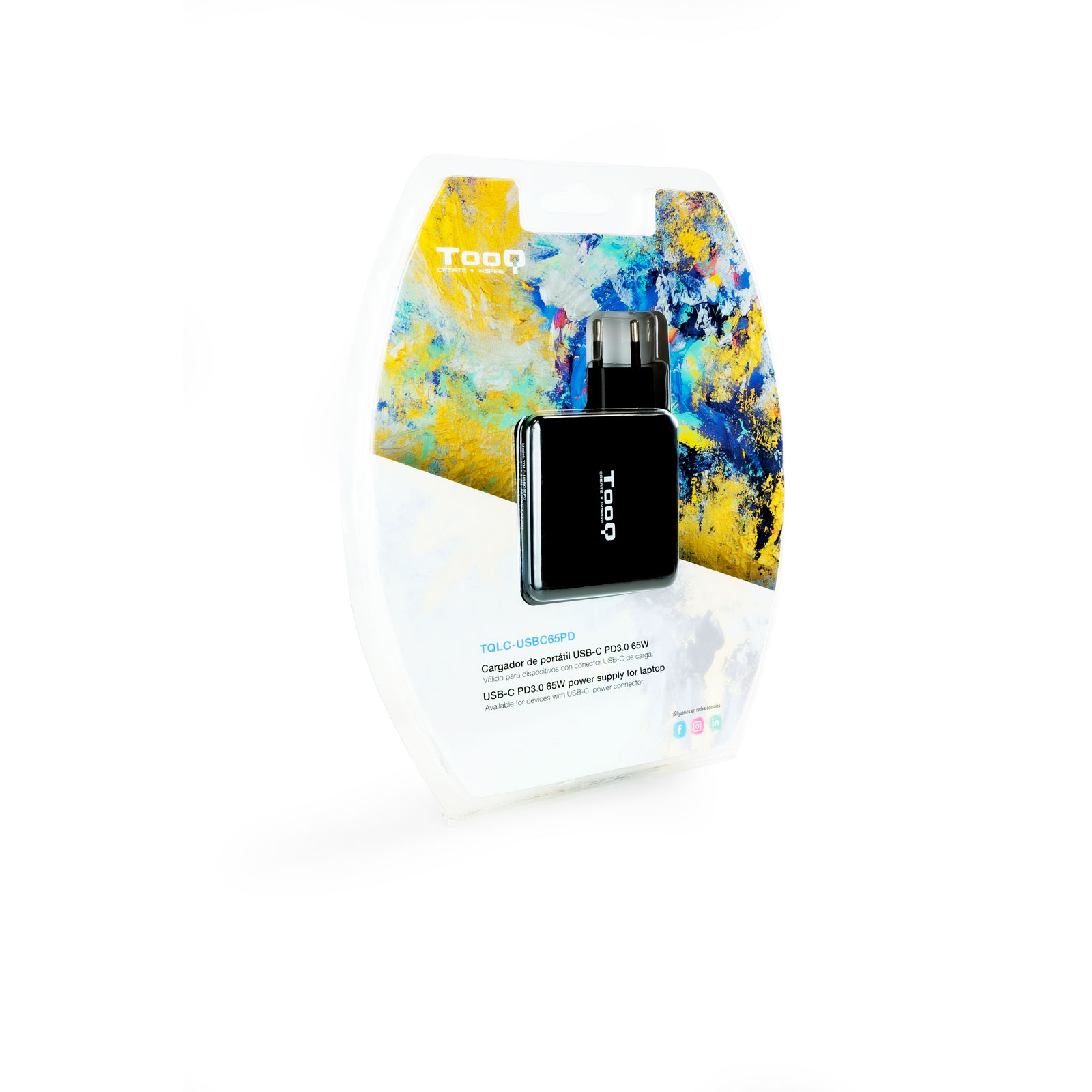 Picture of Picture of Cargador de Portátil Tooq PD 3.0 65W USB-C