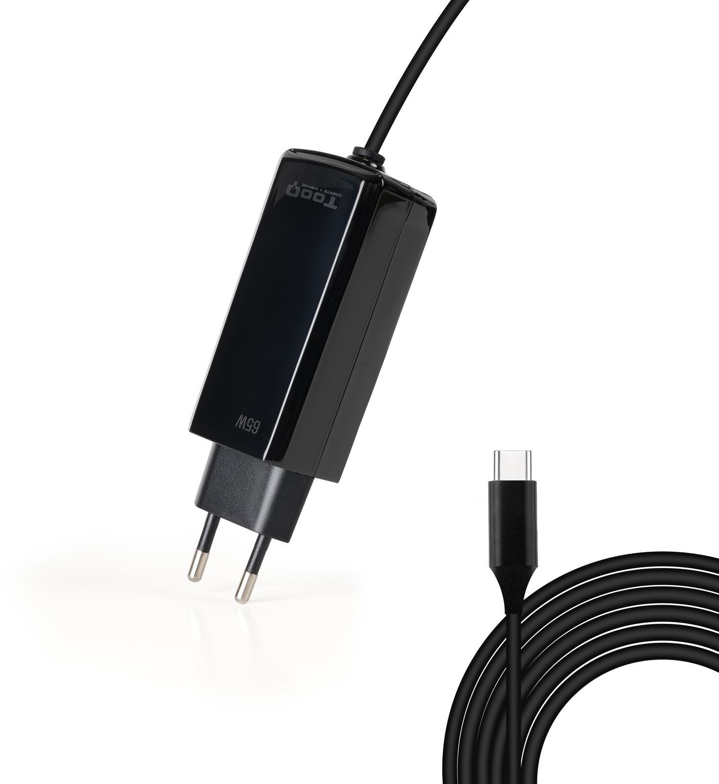 Picture of Picture of Cargador de Portátil GaN Tooq USB-C PD 65W Negro