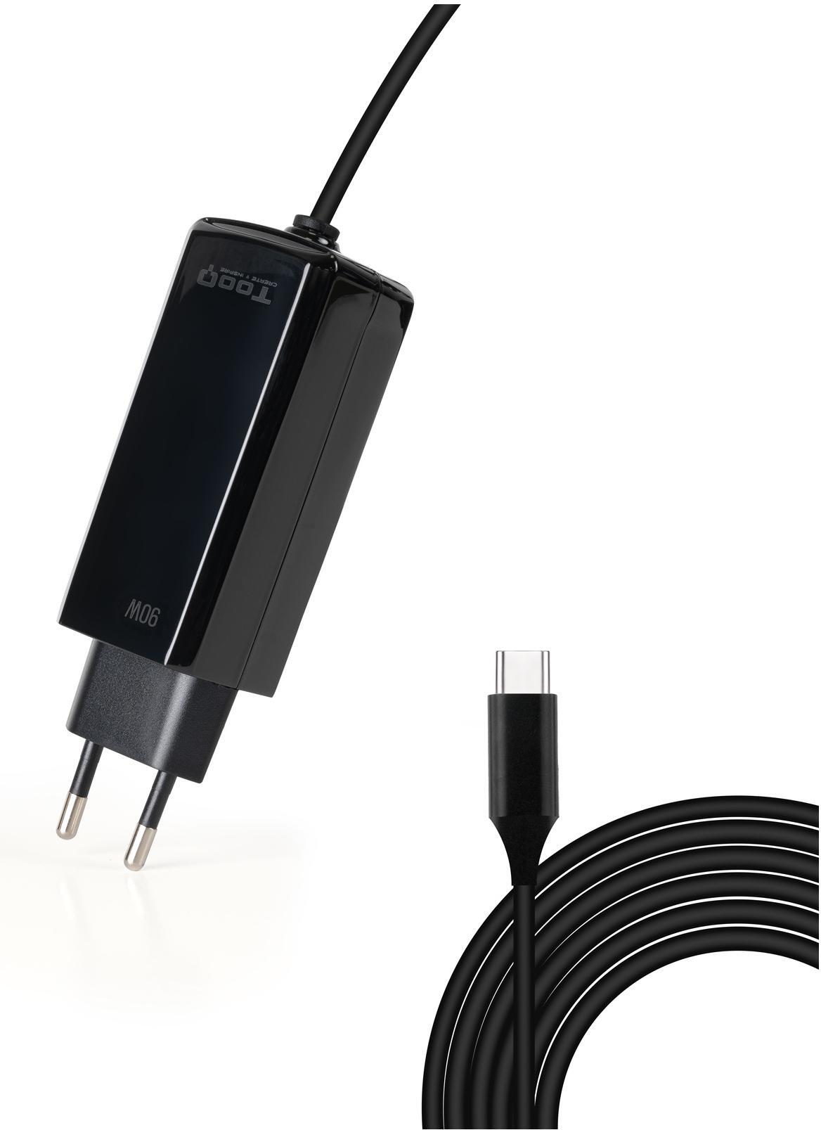 Picture of Picture of Cargador de Portátil GaN Tooq USB-C PD 90W Negro