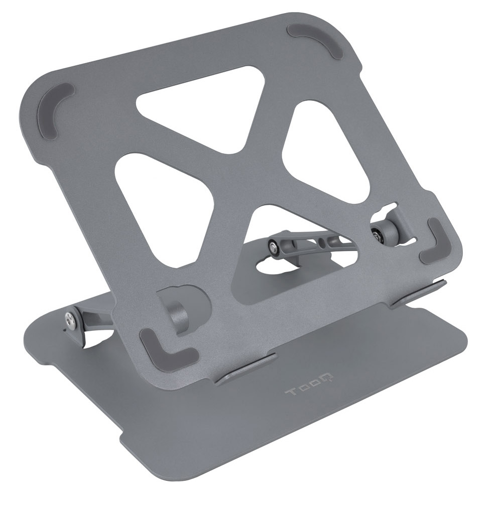 Tooq - Soporte Elevatório Tooq para Portátiles Ergonómico Ajustable Gris