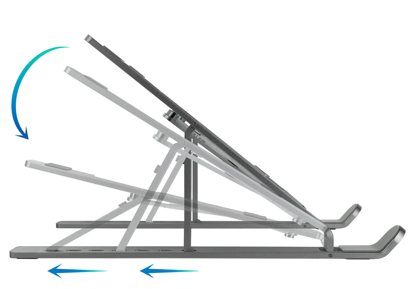 Picture of Picture of Soporte Elevatório Tooq para Portátiles Ajustable Gris