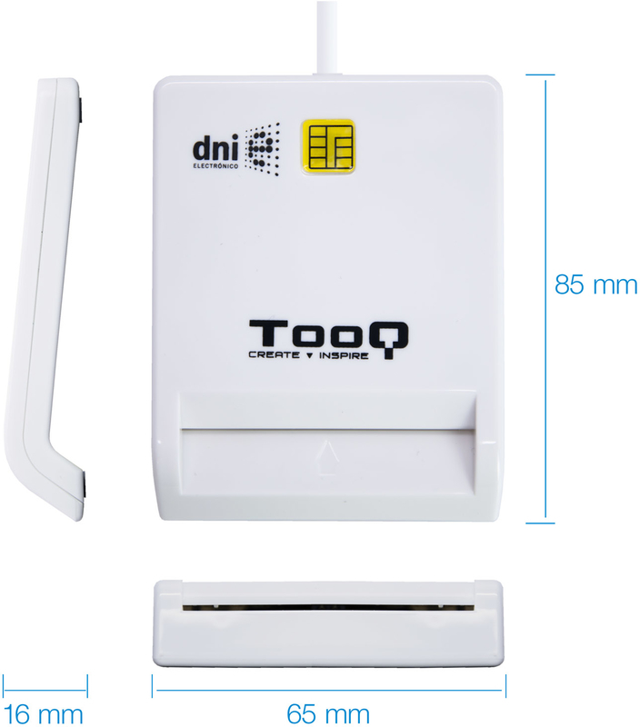 Picture of Picture of Lector de Tarjetas Tooq - Tarjetas Inteligentes / DNI 4.0 USB 2.0 Blanco