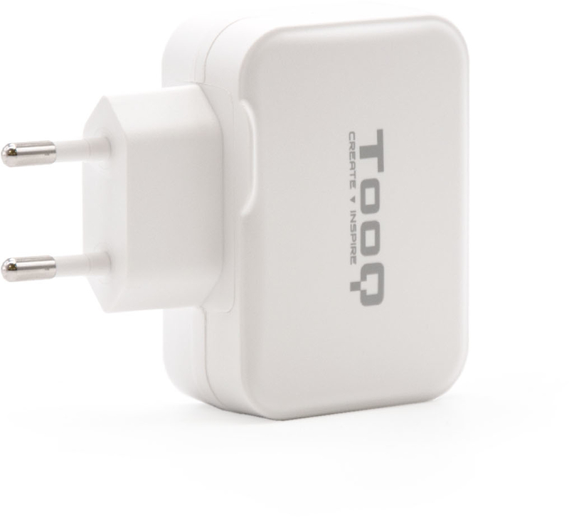 Tooq - Cargador Tooq Duplo USB-C + USB-A 27W Blanco
