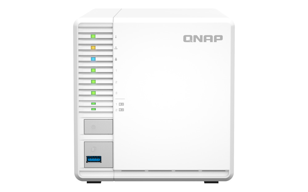QNap - NAS QNAP TS-364-8G - 3 Baías - 2.9GHz 4-core - 8GB RAM