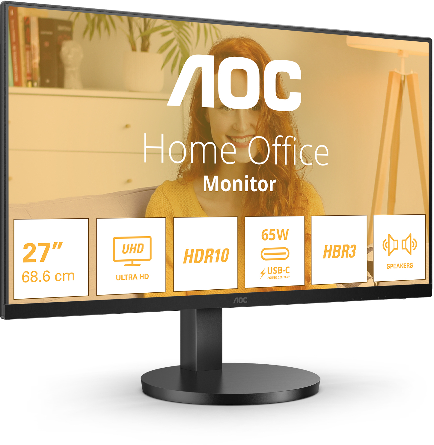 Picture of Picture of Monitor AOC 27" U27B3CF IPS 4K 60Hz USB-C (PD65W) Ajuste de altura