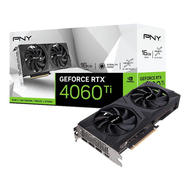 Picture of Picture of Tarjeta Gráfica PNY GeForce® RTX 4060 Ti VERTO OC Dual Fan 16GB GDDR6 DLSS3