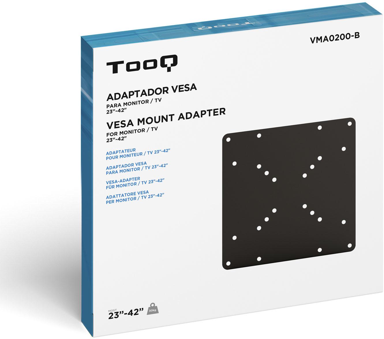 Tooq - Adaptador Vesa Tooq 200x200 23" a 42" Max. 30Kg Negro