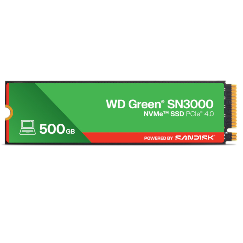 Picture of Picture of Disco SSD Western Digital Green SN3000 500GB Gen4 M.2 NVMe (5000/4100MB/s)