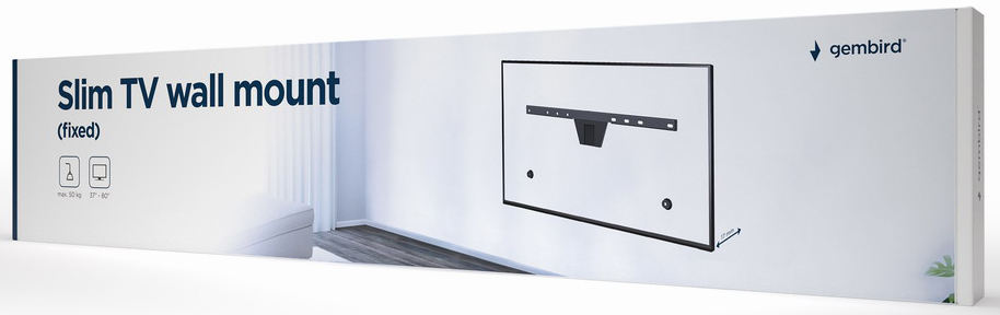 Picture of Picture of Soporte de Pared Slim 37" a 80" Gembird WM-S80F-01 Fixo Negro