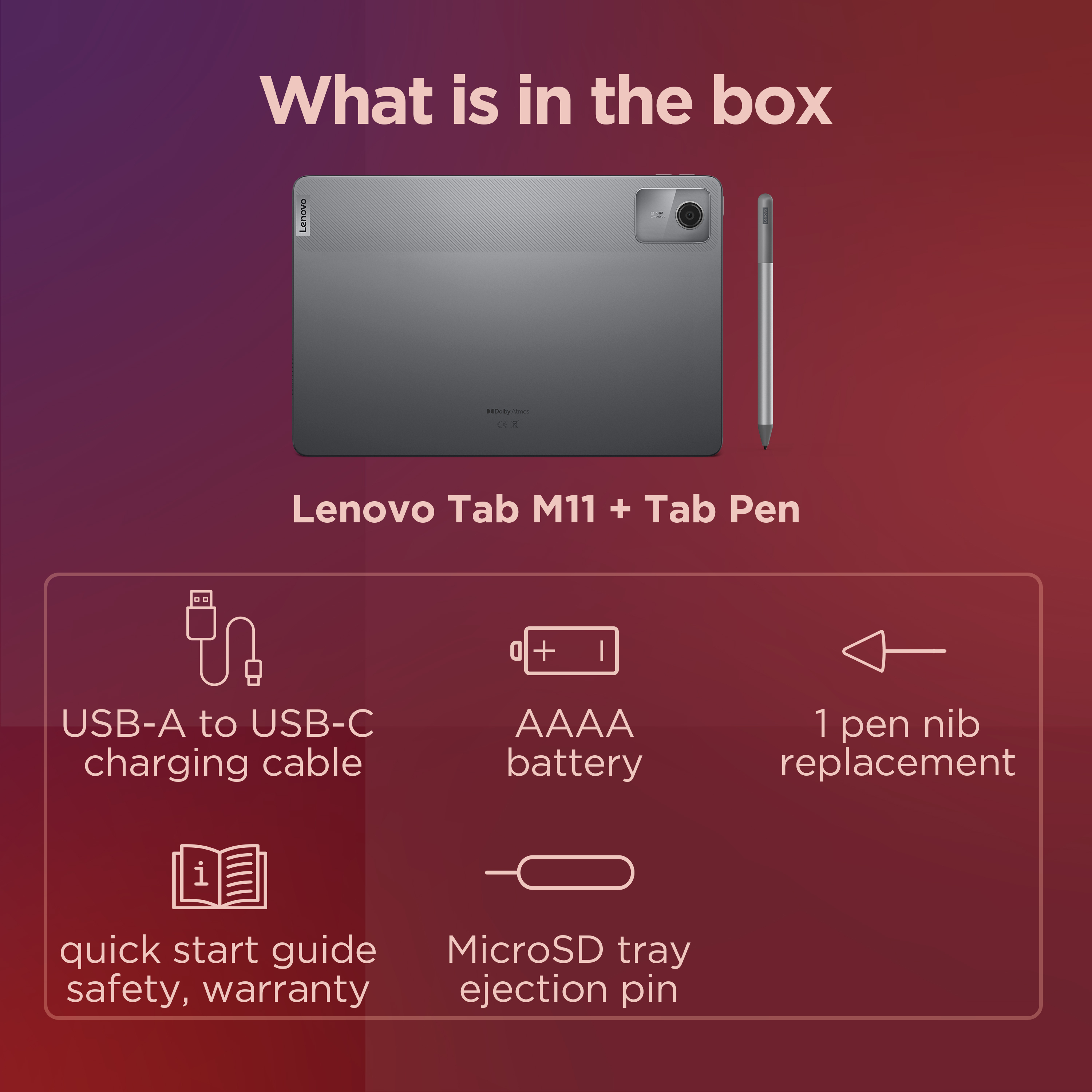 Lenovo - Tablet Lenovo Tab M11 TB-330FU 11" (4 / 128GB) 90Hz WiFi Cinzento + Pen