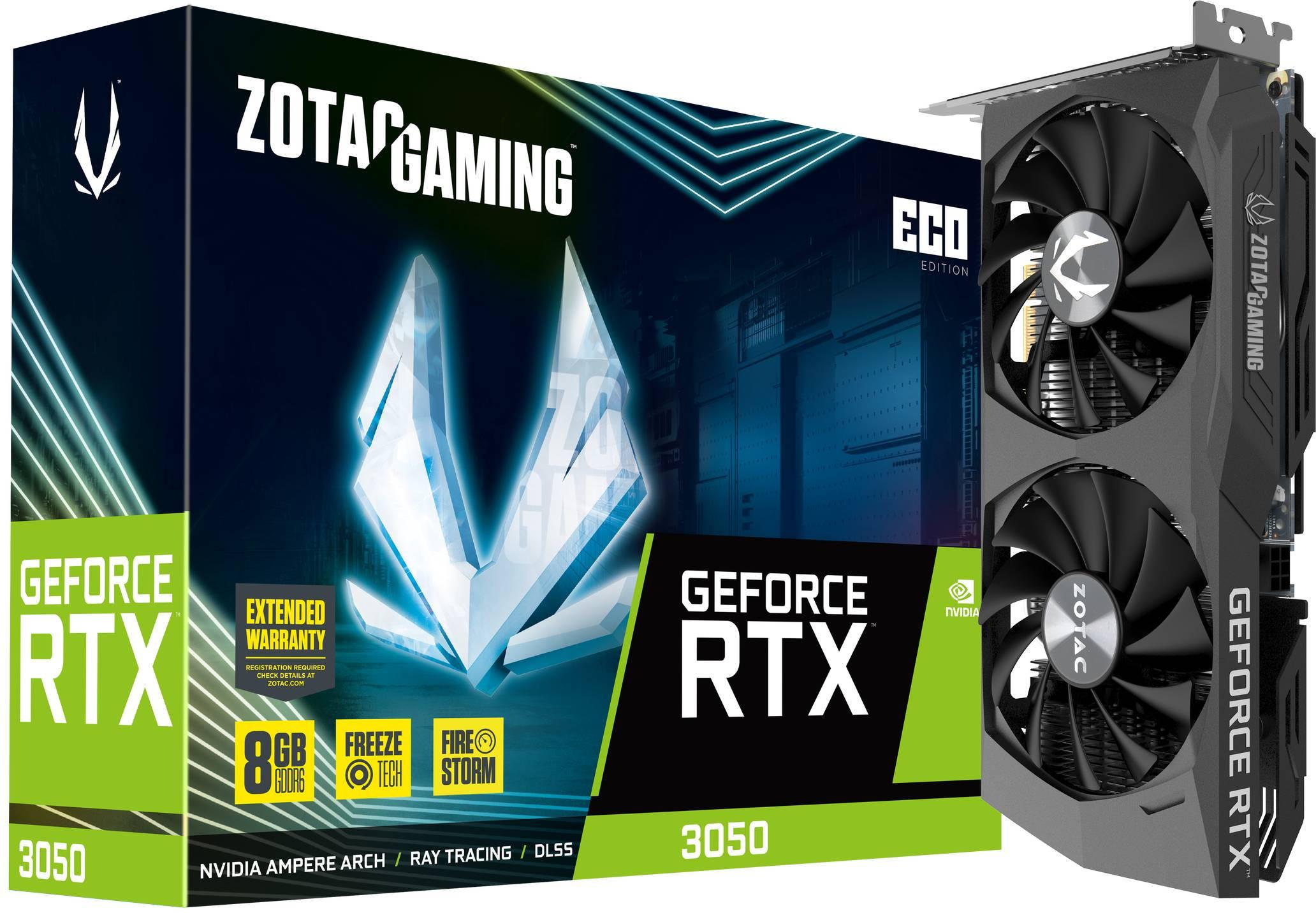 Zotac - Tarjeta Gráfica ZOTAC GeForce® RTX 3050 ECO 8GB GD6