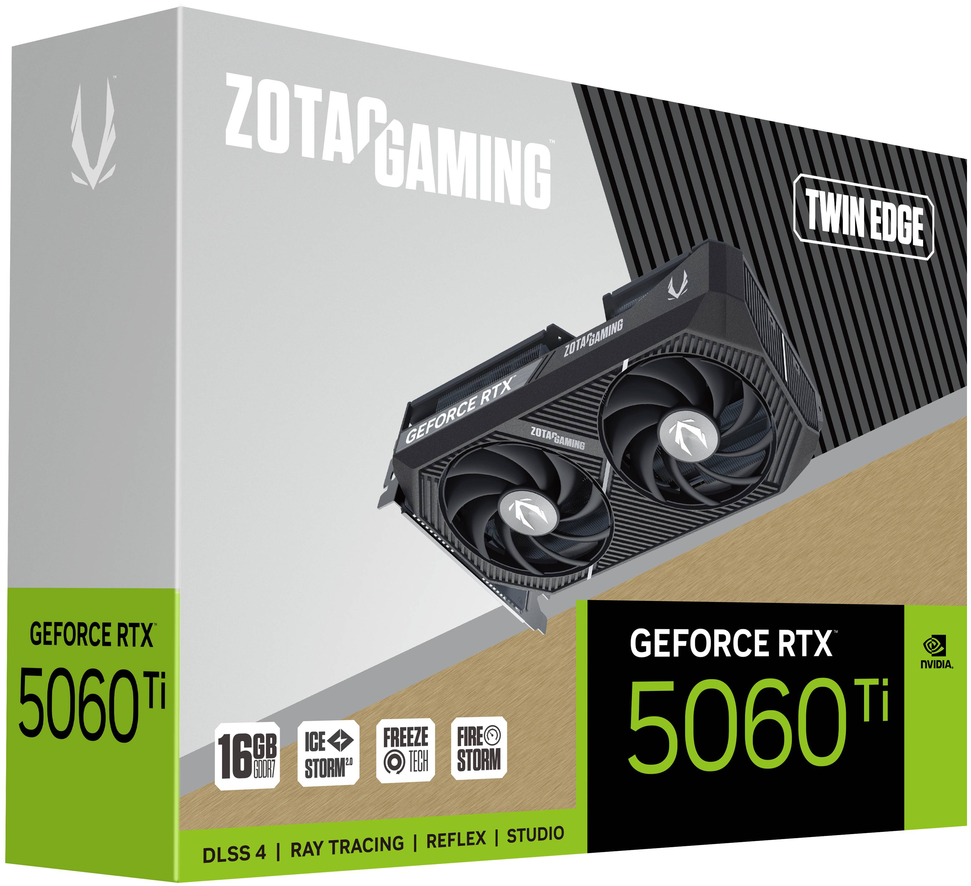 Zotac - Tarjeta Gráfica ZOTAC GeForce® RTX 5060 Ti Twin Edge 16GB GDDR7 DLSS4